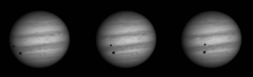 Jupiter Io, Ganymede shadows - 160314 by Mick Hyde