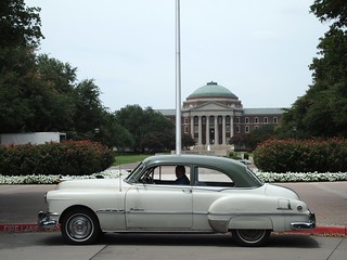 1951 Pontiac in front of SMU's Dallas Hall