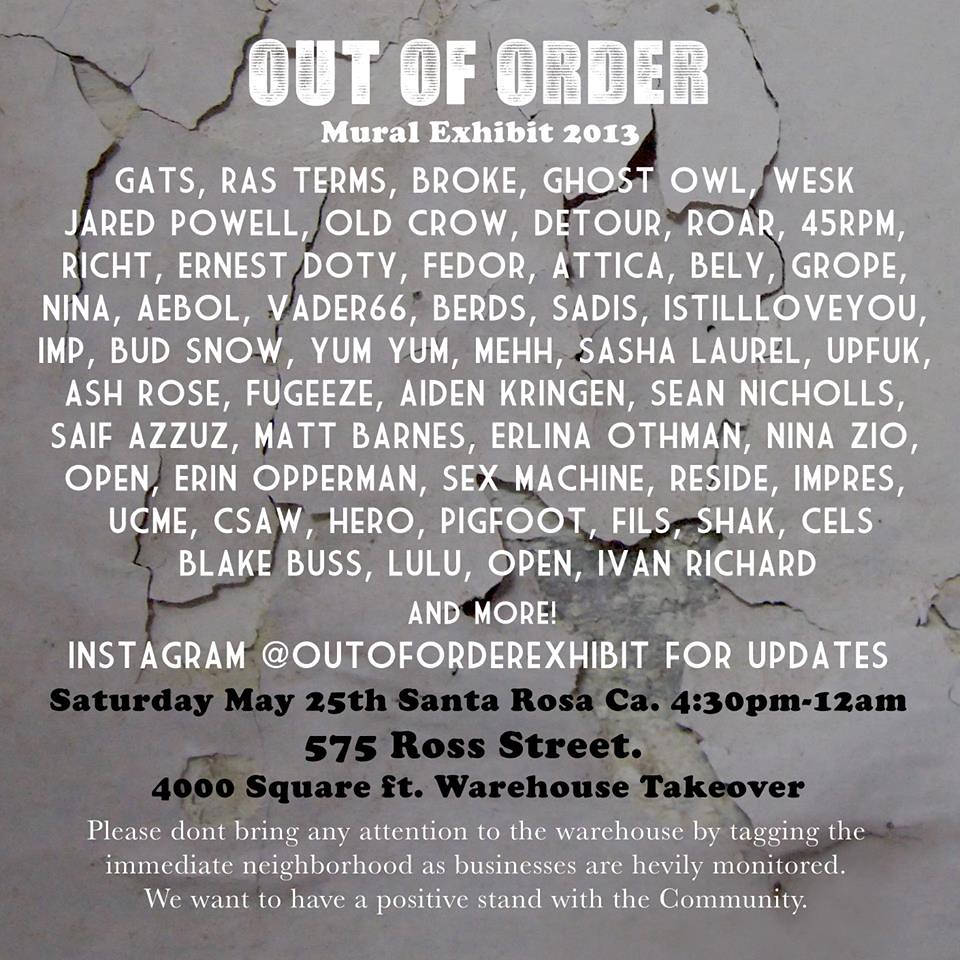 Street Art, Graffiti, Oakland, Art Show, Bely, Hero, Broke, Gats, Ghost Owl, Ras Terms, Nina, Csaw