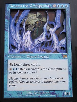 Arcanis the Omnipotent 3D by Shazaam, altered art magic the gathering magic card art 3D Card art 3D Magic cards