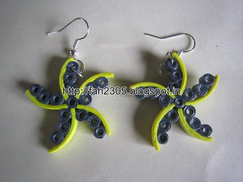 Handmade Jewelry - Paper Quilling Star Earrings (2) by fah2305