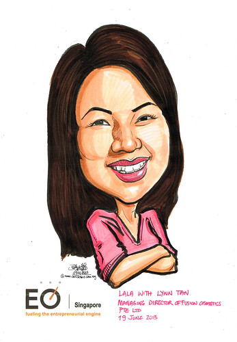 Lynn Tan caricature for EO Singapore
