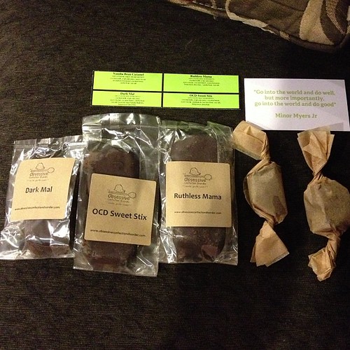 Received my @vegancuts order of Obsessive Confection Disorder chocolates.  #vegan