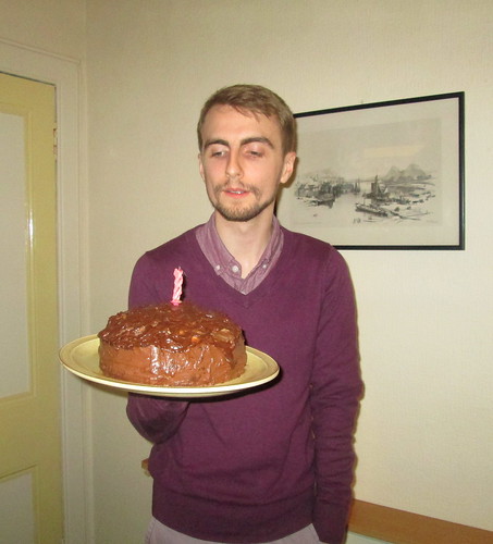 cake + Birthday boy