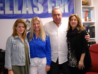 Inga, Vassula, Manolis and Georgia at Hellas FM