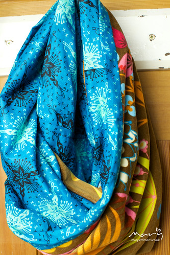 Infinity Scarf for me - voile and velveteen