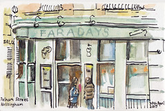 Faradays, Nottingham from the Ugly Bread Cafe.