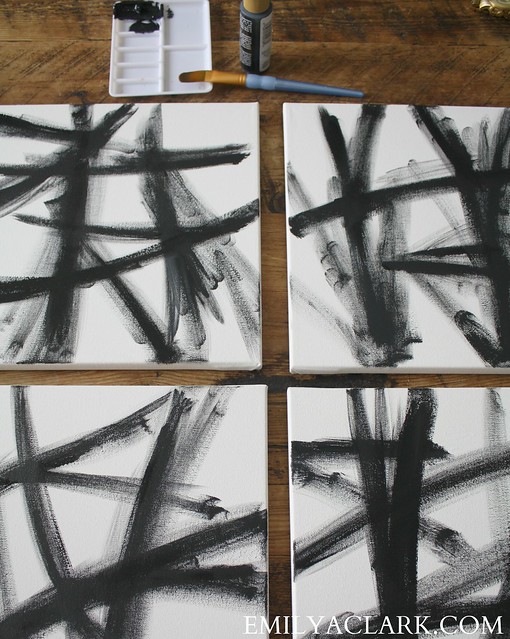 Black and white abstract art