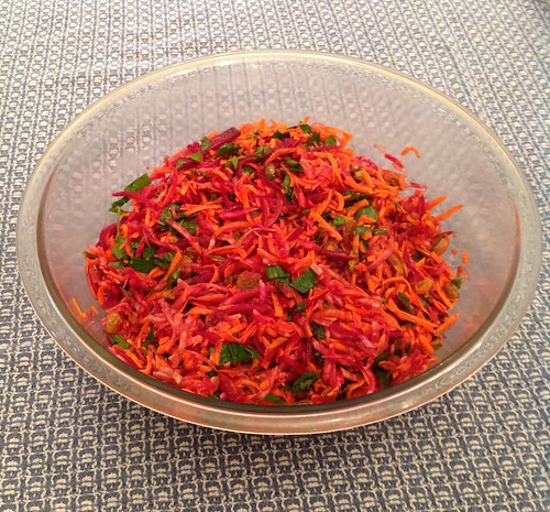 Carrot and Beet Slaw with Pistachios and Raisins Ari