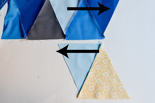 Step 8: Iron Newly Sewn Triangles