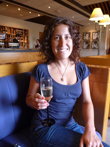 Enjoying a complimentary glass of cava!. From Three Day Trips from Barcelona