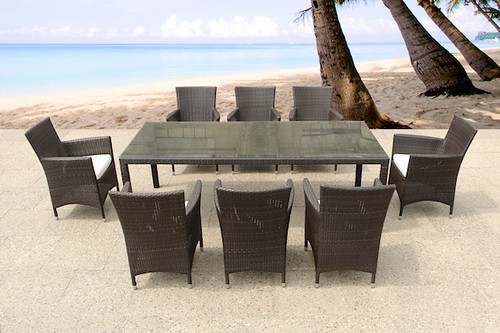 outdoor wicker dining set patio furniture