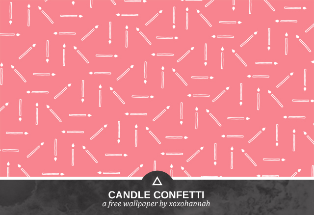 Candle Confetti Desktop Background Preview in Pink