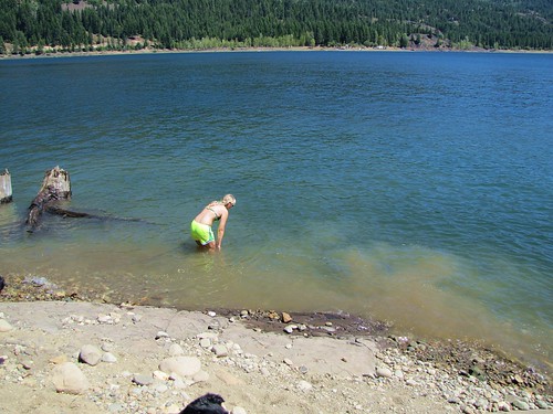 testing the lake water