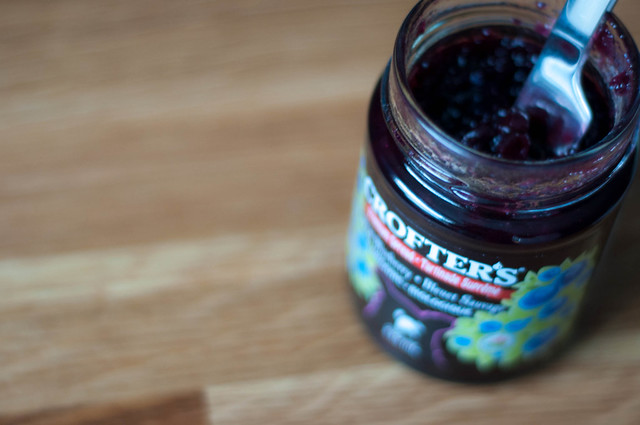 organic blueberry jam sweetened with cane juice