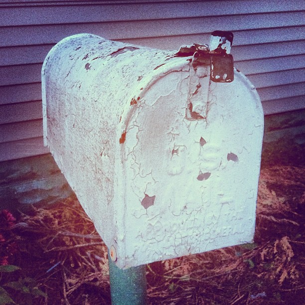 Could have been another post for #white. My parent's mailbox. Our mailbox is sadly one of those new, beige, Rubbermaid-looking, ugly things. Love this one though.