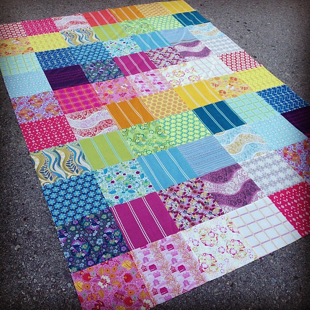 Epic AMH quilt top complete--extra long for extra tall hubby!