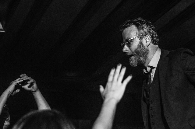 Matt Berninger in the crowd at The National concert in Indianapolis.