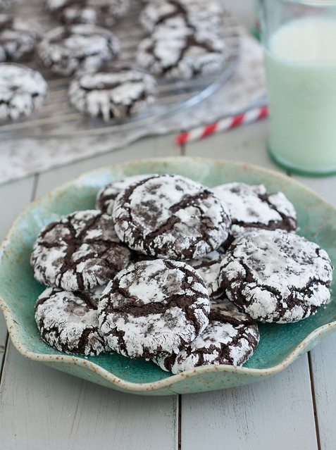 Triple-Chocolate Crinkle Cookies