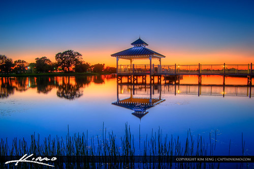 Port St Lucie Sunset at Tradition Lake by Captain Kimo