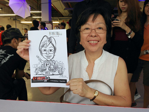 caricature live sketching for NTUC U Grand Prix Experience 2013 - 19
