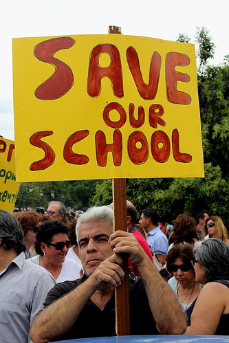 "Save Our School" - Greek educators protest against further cuts in jobs and funding. Thessaloniki, Greece. by Teacher Dude's BBQ