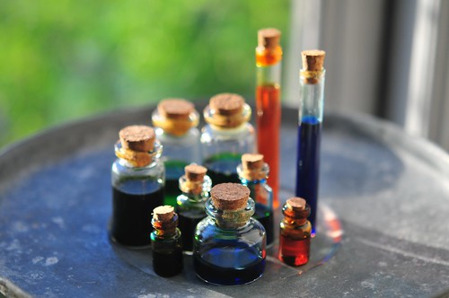 5/10.2013 - potion (or poison) bottles for our halloween invitations