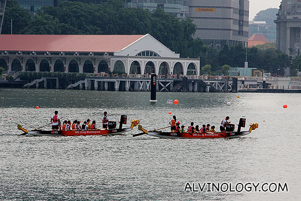 The dragon boating groups 