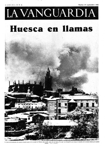 Huesca en llamas, La Vanguardia 29 de septiembre de 1936, foto: Agustí Centelles i Ossó by Octavi Centelles