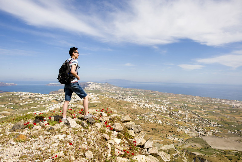On top of Santorini Greece