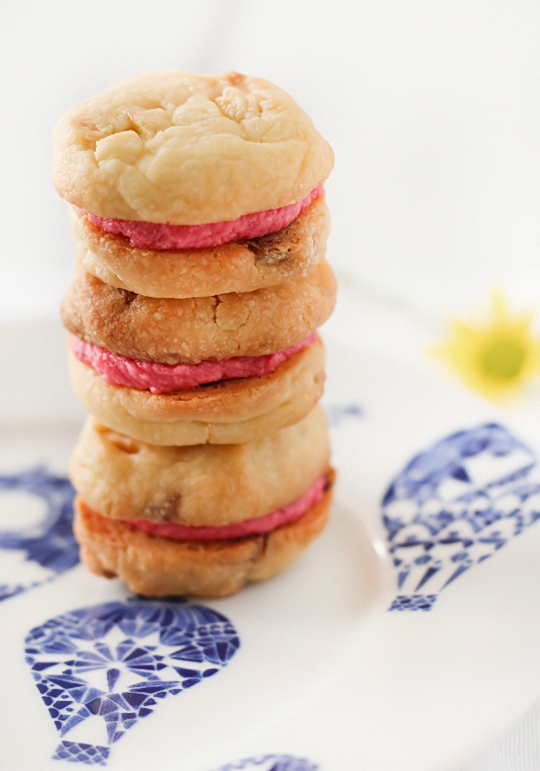 White Chocolate Shortbread with Raspberry Icing