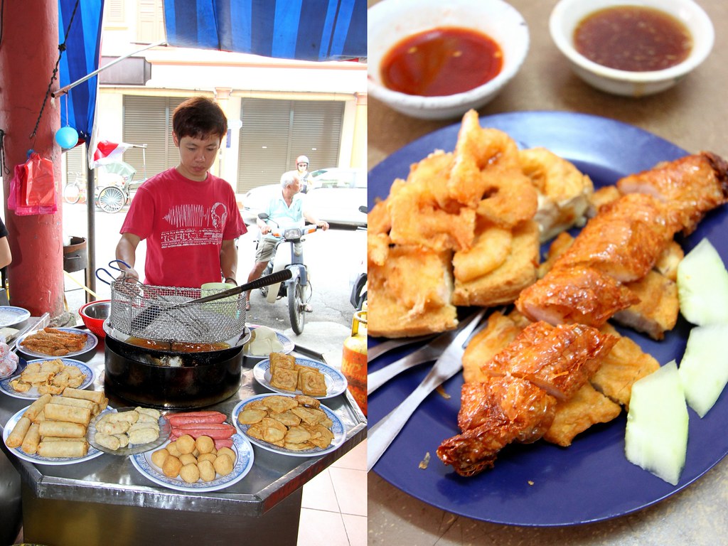 Penang Food Guide: Lor Bak @ Kheng Pin Cafe. The Boss Cooking.