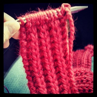 This is what you call real LAST minute gift #knitting Finishing on the way... #knitstagram