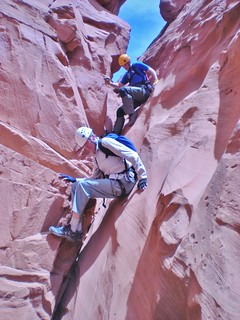 Kim and Dennis Descending Leprechaun Canyon