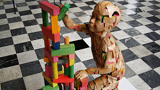 Child made of building blocks