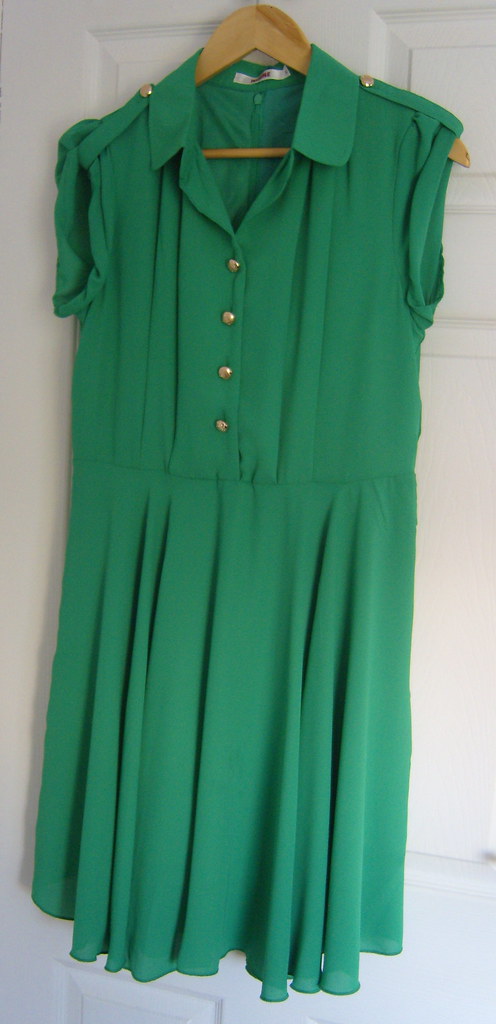 eBay Green Shirt Dress