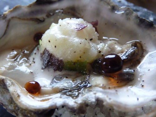 Huîtres aux perles de pommes de terre de Noirmoutier