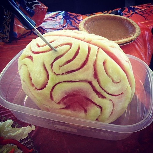 One of the scary foods. It's a watermelon brain! LOVE IT!