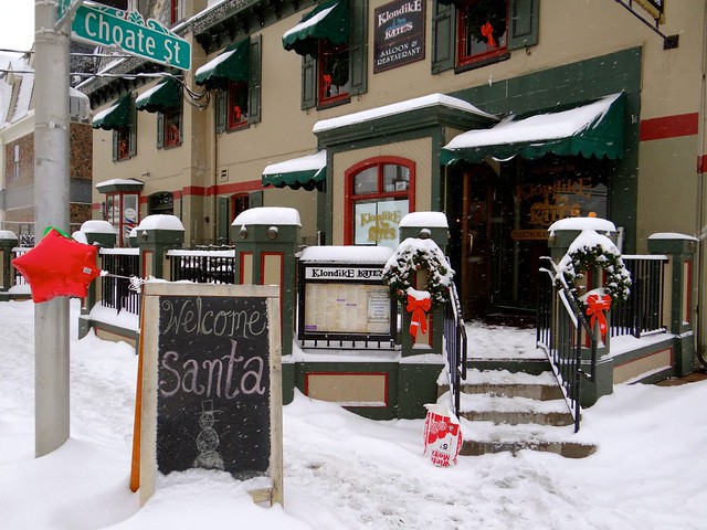 Main Street in the Snow: Klondike Kate's