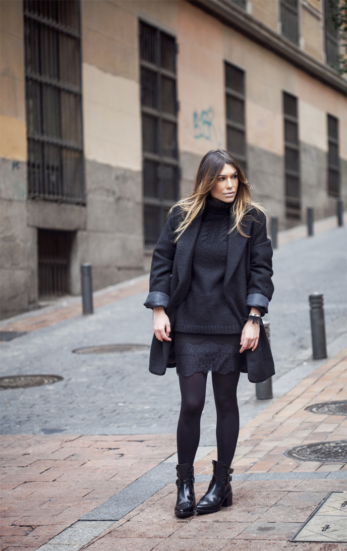 street style barbara crespo black is the new black fashion blogger outfit