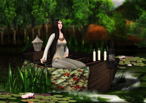 Inspired on John William Waterhouse -The lady of shalott - 1888 by Zipiღbusy