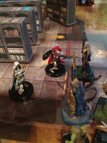 The anti-magic tiles at Asherton keep the rogue and elementalist outside