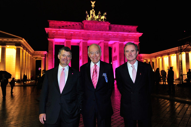 William P. Lauder, Leonard A. Lauder and Fabrizio Freda at 2011 Bradenburg Gate