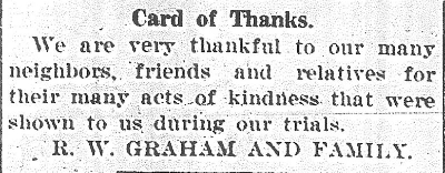 Graham Card of Thanks