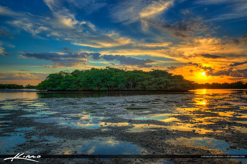 Sunset Munyon Island MacArthur Beach State Park by Captain Kimo