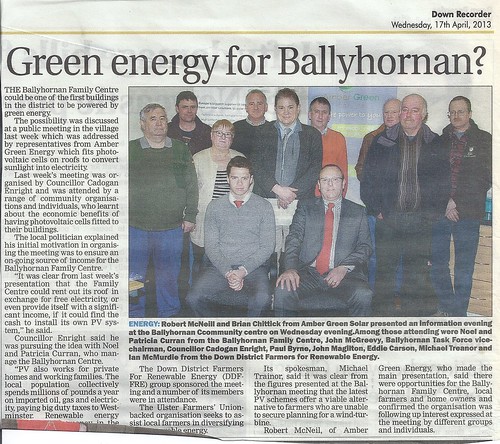 17th April 2013 Green Energy free for Ballyhornan by CadoganEnright