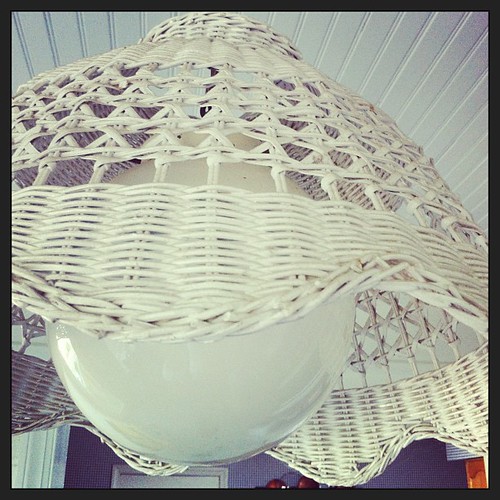 These old #wicker #light shades are about to get updated. Breakfast room is next on home makeover list. #Before photo.