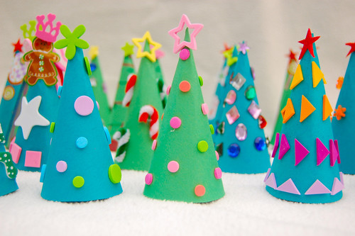 kids christmas crafts, christmas tree crafts