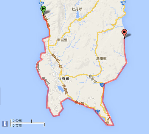 屏東滿豐漁場──南仁漁港 位置示意圖，圖片來源：google地圖。