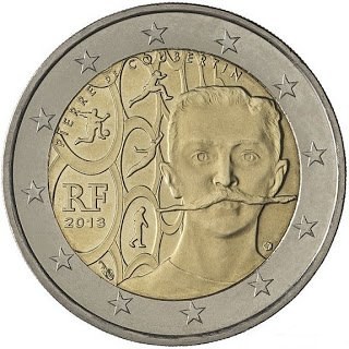 *2 Euro Francúzsko 2013, Pierre de Coubertin